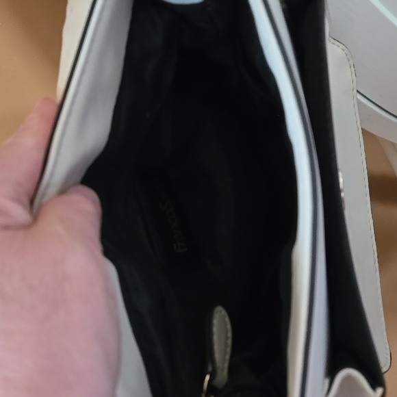 Franco Sarto Cream Crossbody Bag With Fringe - Picture 8 of 8